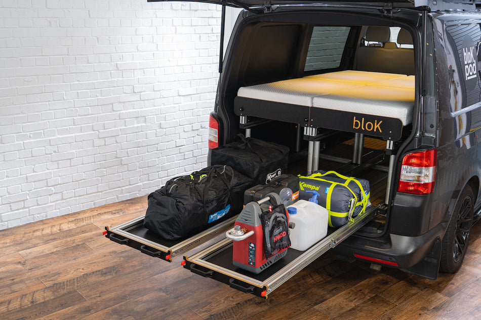 SWB/LWB Vehicle - Twin Sliding Tray + Twin Removable Extending Single Beds