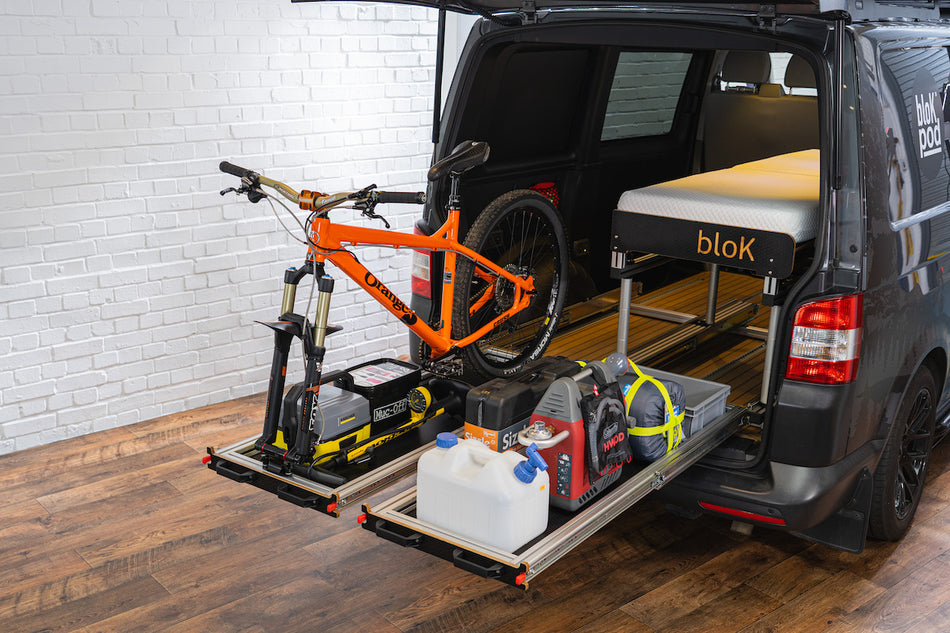 SWB/LWB Vehicle - Twin Sliding Tray +  Removable Extending Single Bed (Driver Side)
