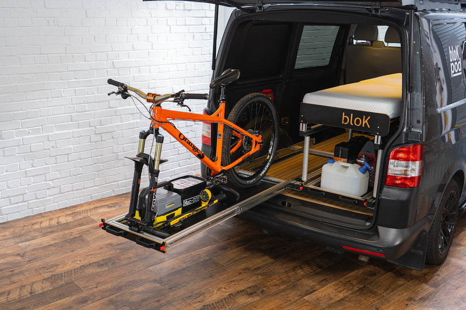 SWB/LWB Vehicle - Twin Sliding Tray +  Removable Extending Single Bed (Driver Side)