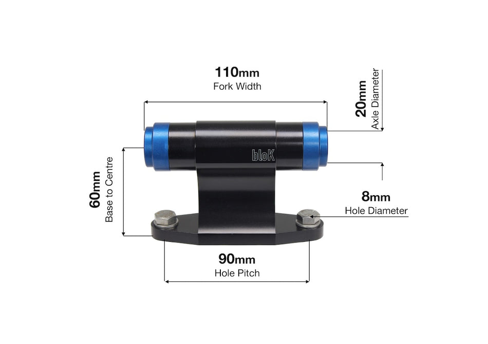 2 x Fork Mount Inserts 20x110 MTB Boost (BLUE)