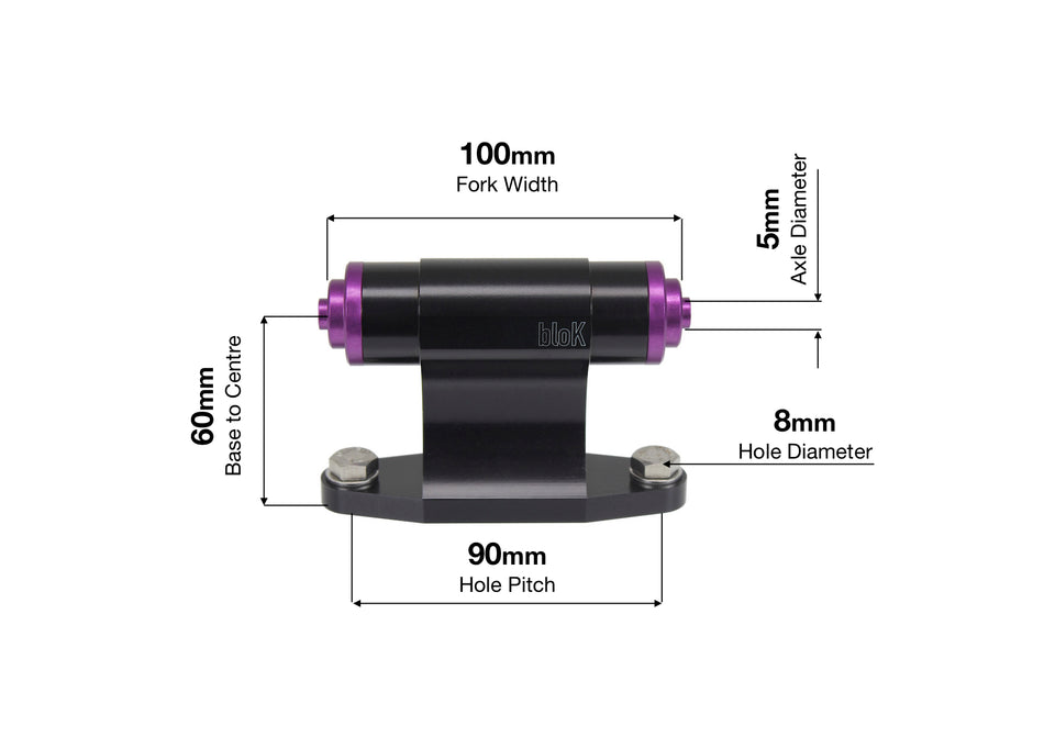 Rennrad-Gabelhalterung 5x100RF Q/R