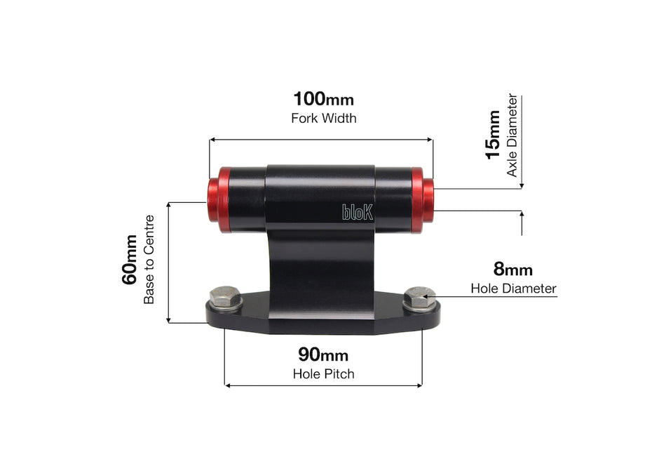 MTB-Gabelhalterung 15x100RF Non-Boost Steckachse