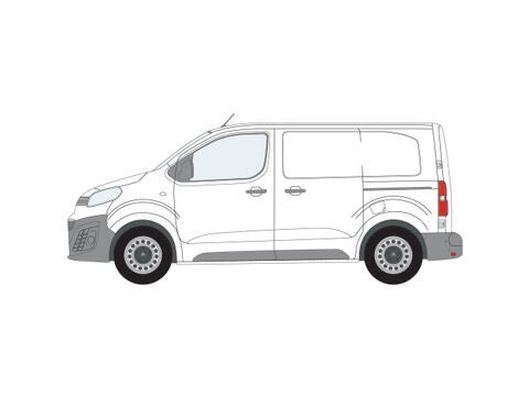 Peugeot Partner (2019 – Current) – 1200mm Fork Mount Rail Twin T-Slot – Fits Cargo Hoop Mount Holes Tailgate/Barn Door end
