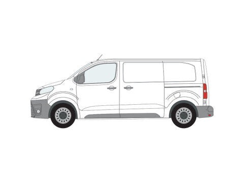 Toyota Proace City (2019 – Current) – 1200mm Fork Mount Rail Twin T-Slot – Fits Cargo Hoop Mount Holes Tailgate/Barn Door end