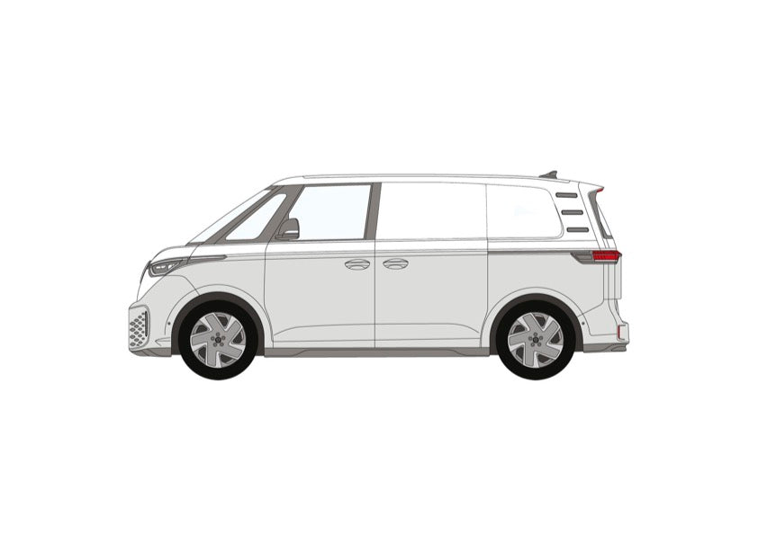 VW ID BUZZ CARGO- 1180mm Fork Mount Rail Twin T-Slot -  Fits Cargo Hoop Mount Holes Tailgate/Barn Door end