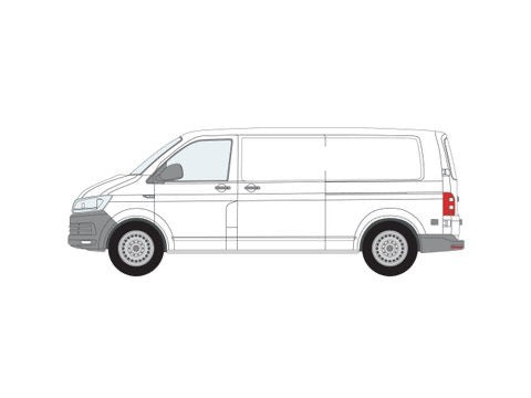 VW T5/T6 Caravelle/ California Beach - 1200mm Fork Mount Rail Twin T-Slot - Fits Factory Fitted Rails