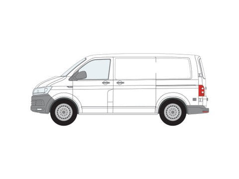 VW T5/T6 SWB/LWB – 1200mm Fork Mount Rail Twin T-Slot – Fits Cargo Hoop Mount Holes Tailgate/Barn Door end