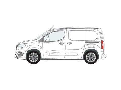Vauxhall Combo (2019 – Current) – 1200mm Fork Mount Rail Twin T-Slot – Fits Cargo Hoop Mount Holes Tailgate/Barn Door end