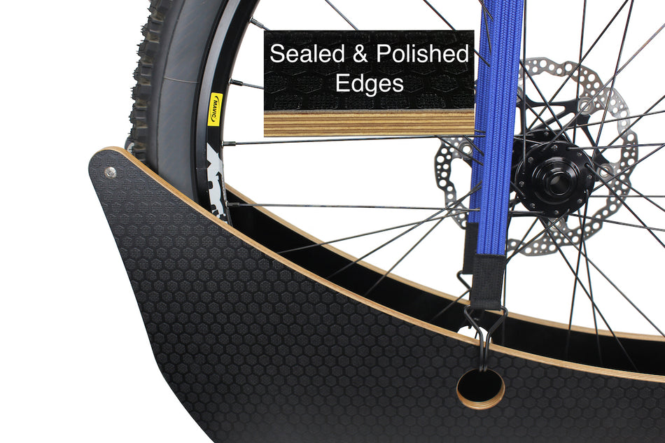 Wheel Holder Fits 26"- 29" Wheels Compatible with Single & Twin Slot Rails - Sealed & Polished
