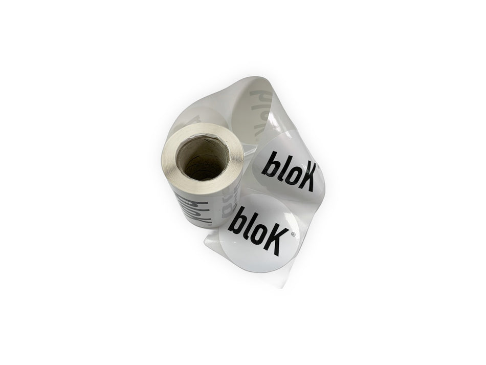 Blok Vinyl Sticker Black on White